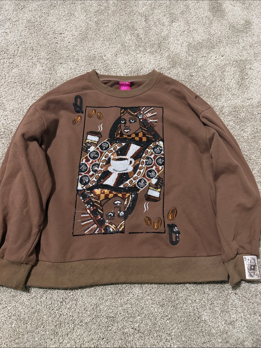 Queen of Sparkles Coffee Queen oversized sweatshirt 🔥☕️
